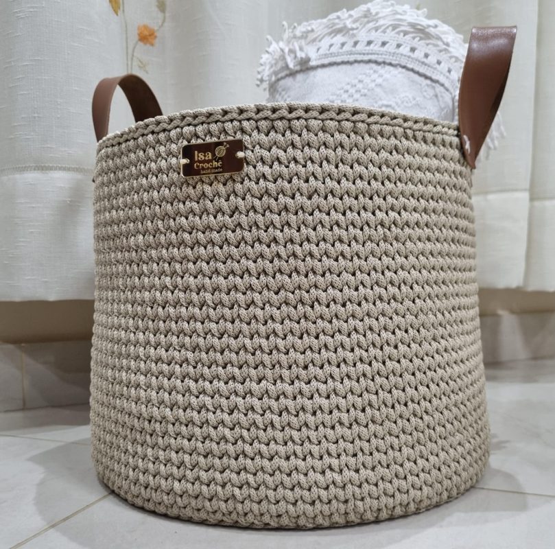 ISA CROCHÊ|Cesto organizador decorativo