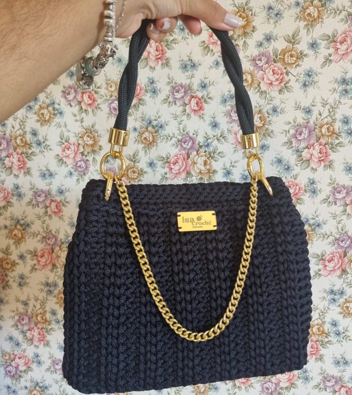 ISA CROCHÊ|Bolsa Pantera – alça náutica